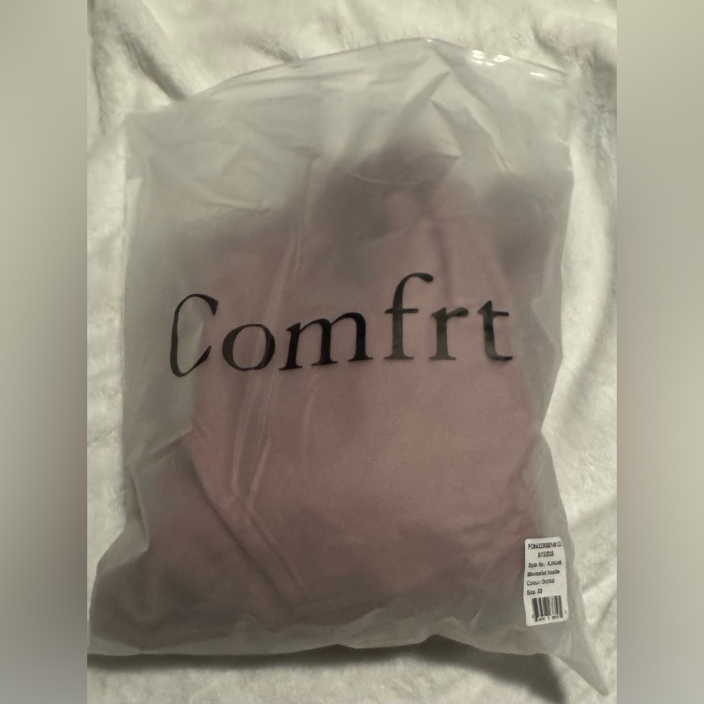 Comfrt Minimalist Hoodie Orchid XS Unisex Oversized Travel Comfort Trending - Picture 7 of 8